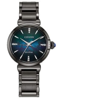 Citizen L Mae Ladies Dress Watch with Blue Dial and Diamond Accents