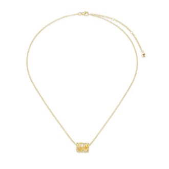 YGP "Between" CZ Slide Pendant Necklace with 17"+3" Rolo Chain