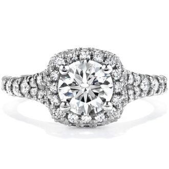 Hearts on Fire Acclaim Halo Ring 1.16ctw Platinum