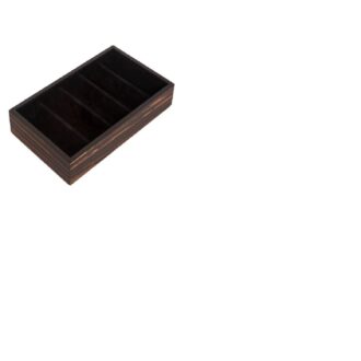 Brown Wood Stackable Sunglasses Organizer Tray