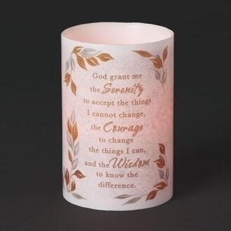 6-Inch LED Serenity Prayer Candle