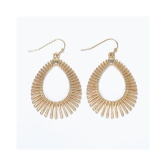 Vibrant Yellow Teardrop Burst Dangle Earrings