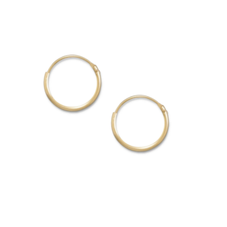 12mm Endless Hoop Earrings in Yellow Gold-Filled