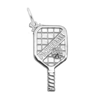 3D Pickleball Charm in Sterling Silver by Rembrandt Charms