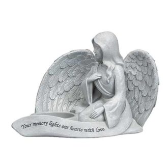 5.5" Memorial Angel Candle Holder Figurine