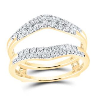 1/2 CTW Diamond 2-Row Jacket Enhancer in 14K Yellow Gold