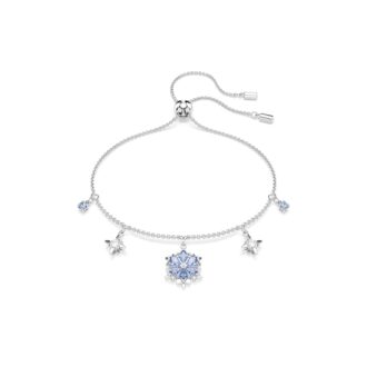 Swarovski Magic Blue Crystal Snowflake Dangle Charm Bracelet