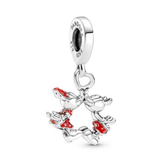 Pandora Disney Mickey & Minnie Mouse Kissing Dangle Charm