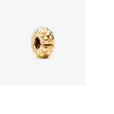 Pandora Yellow Gold Plated Studded Clip Charm