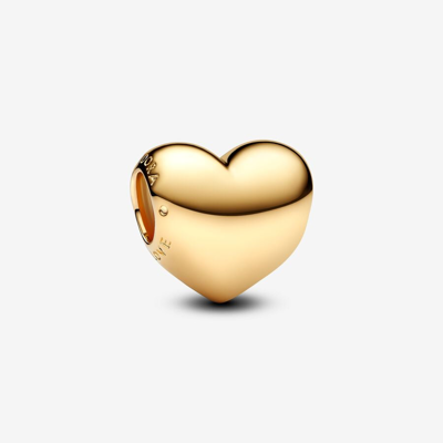 14K Gold Plated Medium Engravable Heart Charm