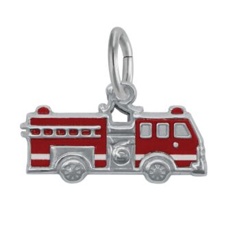 Rembrandt Red Fire Truck Enamel Charm