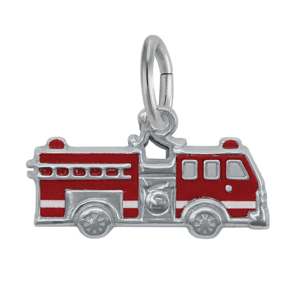 Rembrandt Red Fire Truck Enamel Charm