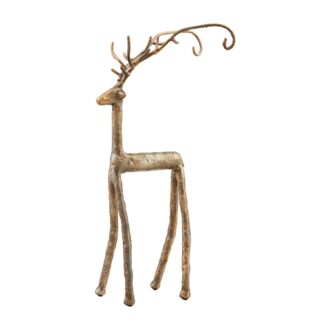 Elegant 11" Gold Deer Ornament Stand for Holiday Decor