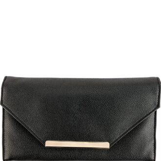 Black Leather Snap Closure Jewelry Travel Case