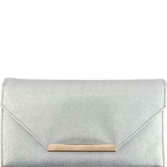 Elegant Silver Leather Jewelry Travel Case with Snap Closure