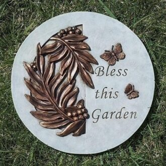 9" Bless This Garden Outdoor Stepping Stone