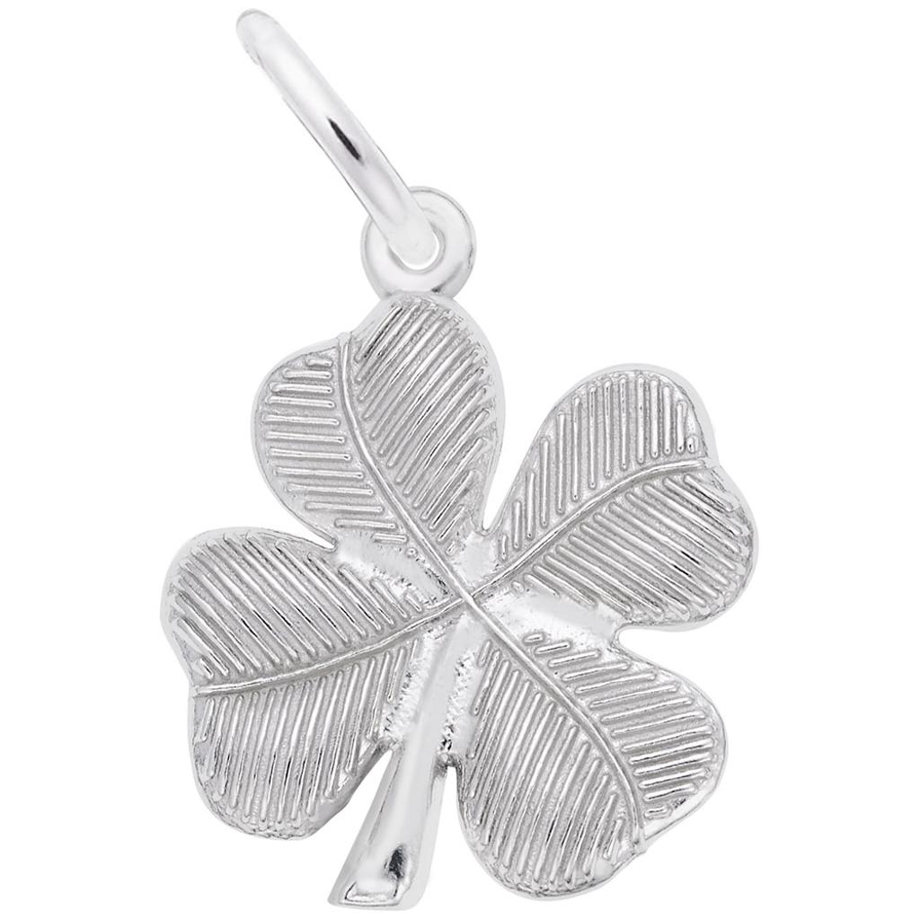 Rembrandt Four Leaf Clover Charm in Sterling Silver