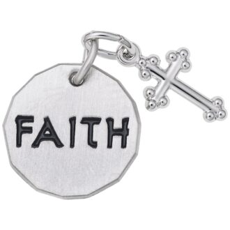 Rembrandt Faith Tag with Botonny Cross Accent Charm