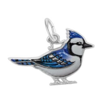Rembrandt Charms Blue Jay Enamel Charm in Sterling Silver