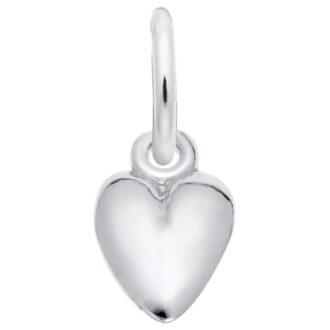 Rembrandt Puffy Heart Charm in Sterling Silver