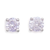 Silver Stars Collection June Birthstone Stud Earrings