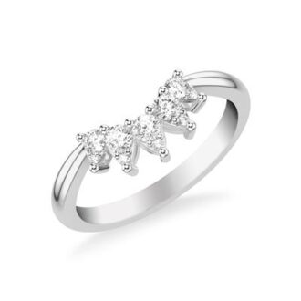 Crown Enhancer Engagement Ring with .28ctw Round Diamonds in 14k White Gold