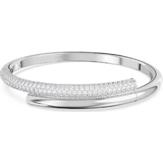 Swarovski Dexter Bangle Bracelet - Large, Rose Gold, Paved Crystals