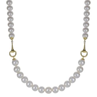 Graduated Freshwater Pearl Necklace 6-8mm in Sterling Silver
