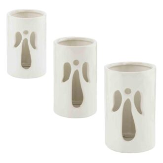 Medium 3.75" Ceramic Angel Votive Candle Cover