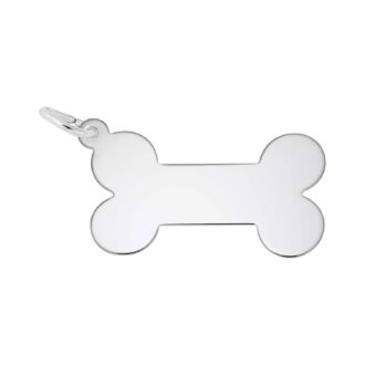 Dog Bone Charm in Sterling Silver by Rembrandt Charms