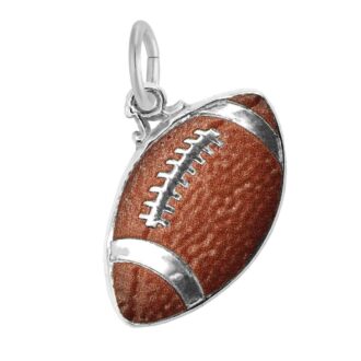 Rembrandt Enamel Football Charm in Sterling Silver
