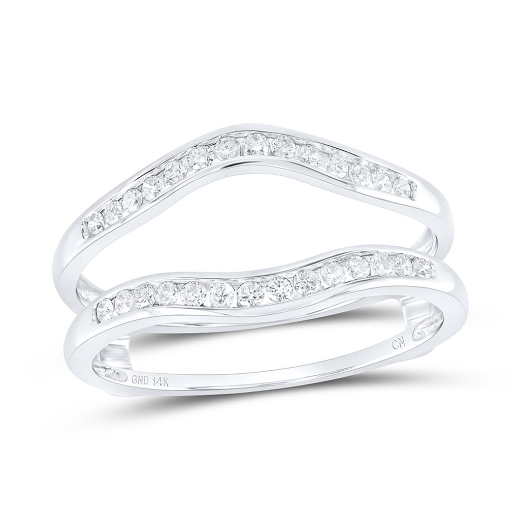 Enhancer Wedding Band with .25ctw Round Diamonds in 14k White Gold