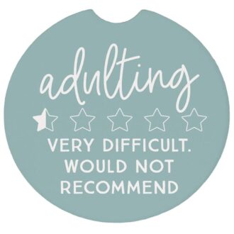 Ceramic Car Coaster - Adulting Is Very Difficult