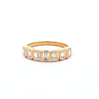 Bezel Set Diamond Fashion Ring with .83ctw in 14k Yellow Gold