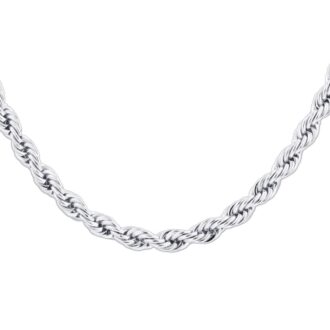 Silver Rope Chain 1mm, 28" with Spring Clasp