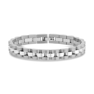 Stainless Steel 6mm Watch Link Bracelet, 8.5 Inches Long