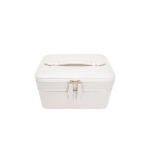 Abby Pearl White Jewelry & Cosmetic Case