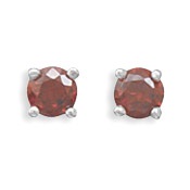 Silver Stars Collection January Birthstone Stud Earrings