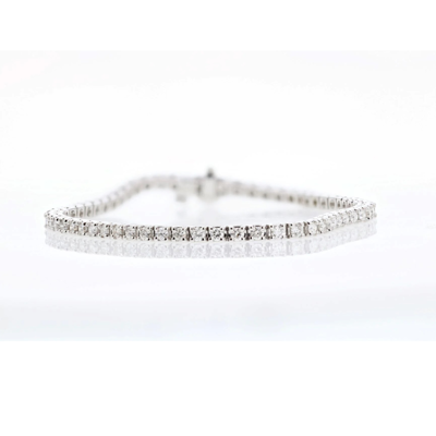 Tennis Bracelet with 2ctw Round Lab Grown Diamonds in 14k White Gold
