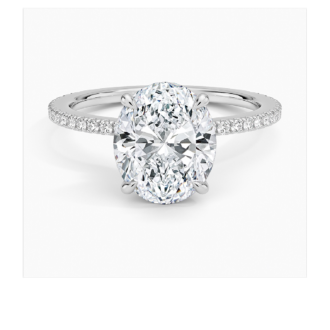 Oval Engagement Ring with 2.35ctw Lab Grown Diamonds in 14k White Gold