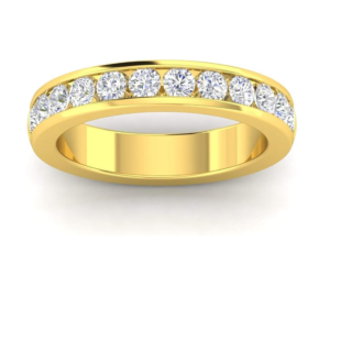 Channel Set Diamond Band with 1CTW in 14k Yellow Gold