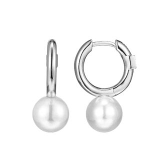 These 8mm white shell pearl huggie drop earrings are perfect for any occasion. Their timeless design is sure to make any outfit look effortlessly chic and stylish. They are lightweight and comfortable, making them the perfect accessory for any outfit!