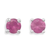 Silver Stars Collection July Birthstone Stud Earrings