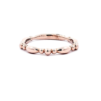 Gabriel Patterned Stackable Band in 14k Rose Gold