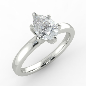 Certified 14KW Diamond Solitaire Engagement Ring with .50CTW