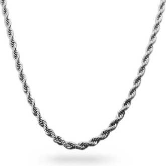 Rope Chain 1.5mm in Silver 20" Length