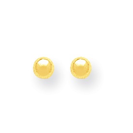 Ball Stud Earrings 4mm in 14k Yellow Gold