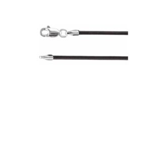 Black Silk Necklace with 14kw Clasp