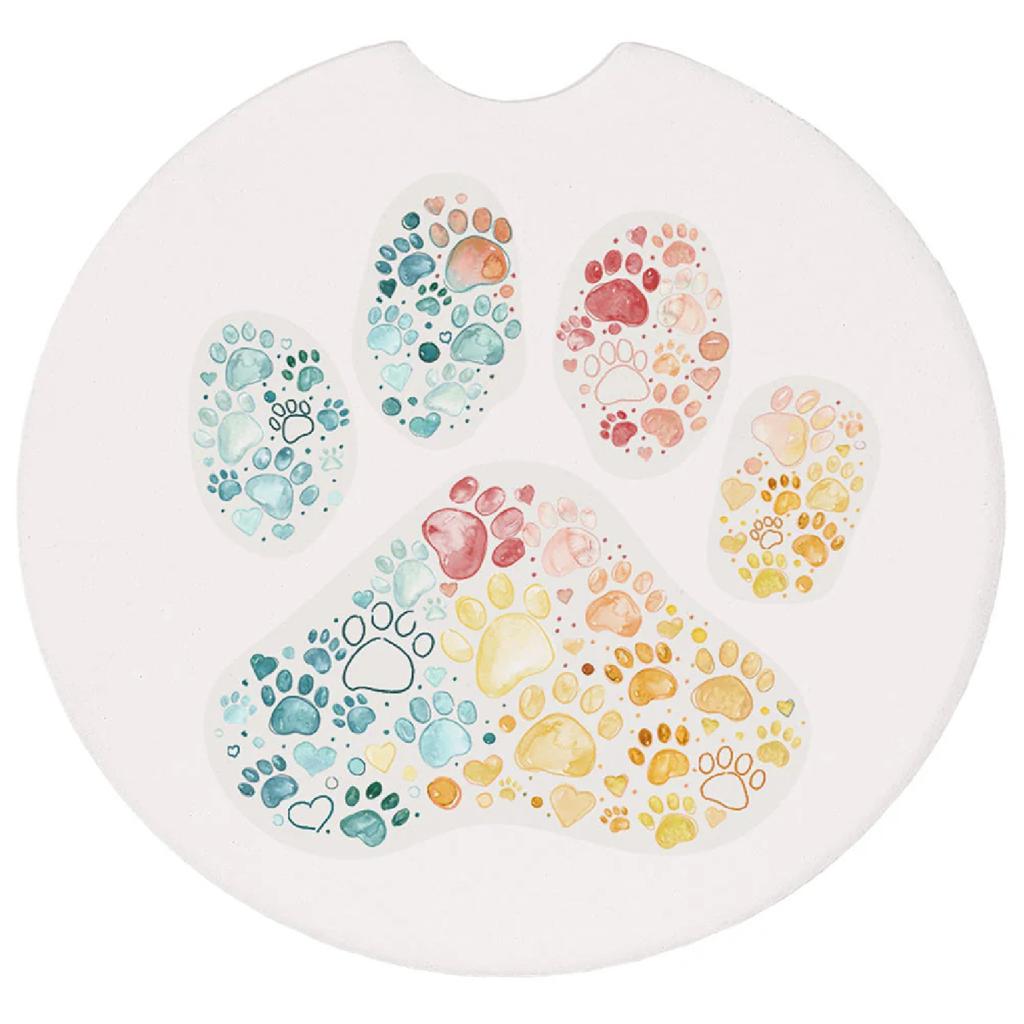 Ceramic Car Coaster Pawprint of Pawprints