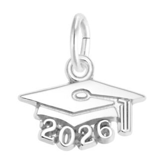 Rembrandt 2026 Graduation Cap Charm in Sterling Silver
